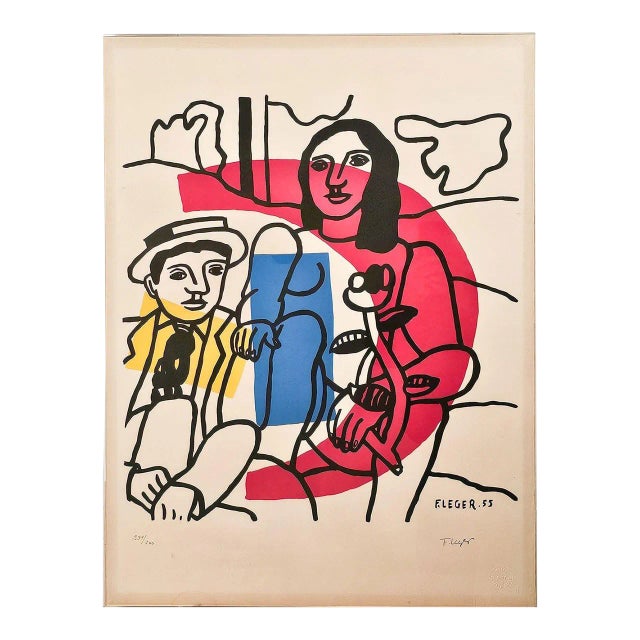 Lithograph "The Couple" by Fernand Léger, 1955 For Sale