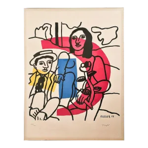 Lithograph "The Couple" by Fernand Léger, 1955