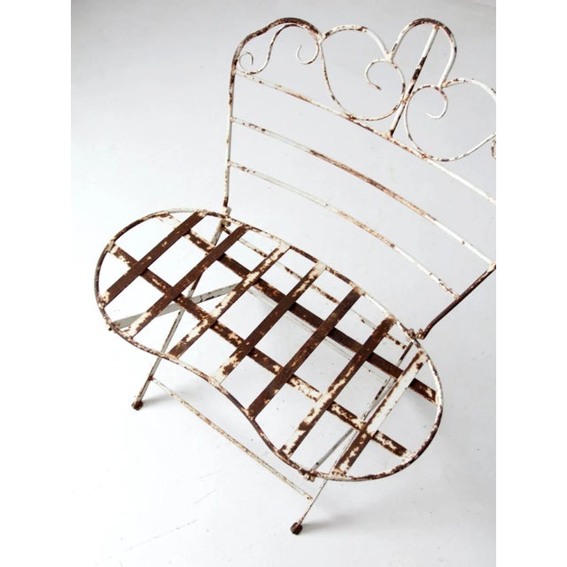 Antique Metal Garden Bench For Sale - Image 6 of 12