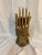 Art Nouveau Early 20th Century Asian Gold Florentine Carved Wooden Hand Server For Sale - Image 3 of 6