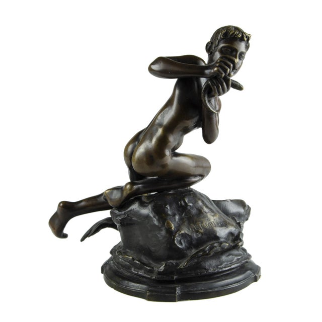 Realism Late 19th-Century Belle Époque Bronze Fisherman Sculpture by the Author Vincenzo Gemito, Italy For Sale - Image 3 of 9