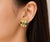 14K Yellow Gold Cabochon Ruby, Emerald & Sapphire Clip-On Earrings. These vibrant clip-on earrings feature 2 natural...