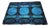 Large Danish Abstract Blue Wool Rya Rug in Ege Style, 1960s For Sale