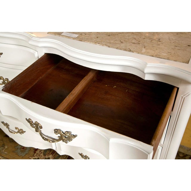 White TwelveDrawer Triple Dresser with Marble Top Chairish