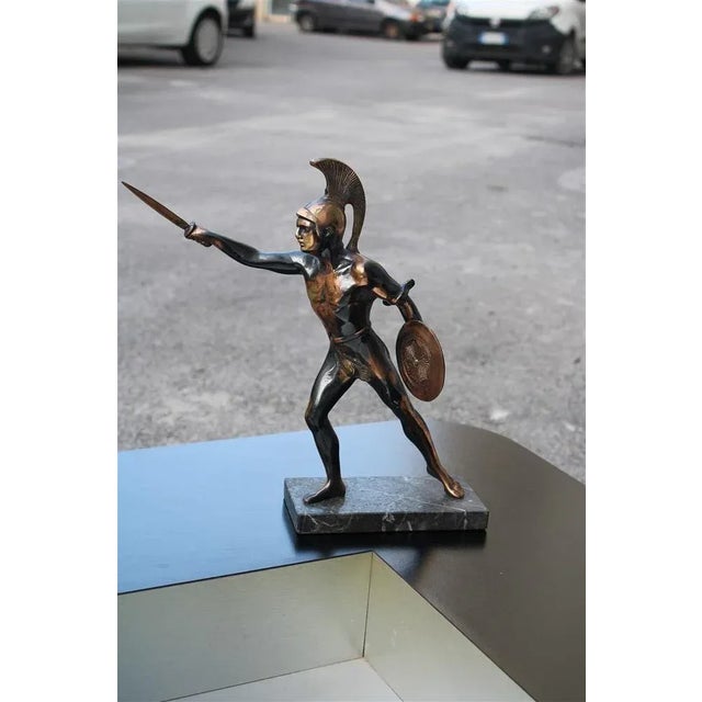 Italian Sculpture of Roman Warrior or Gladiator, 1950s For Sale - Image 4 of 11