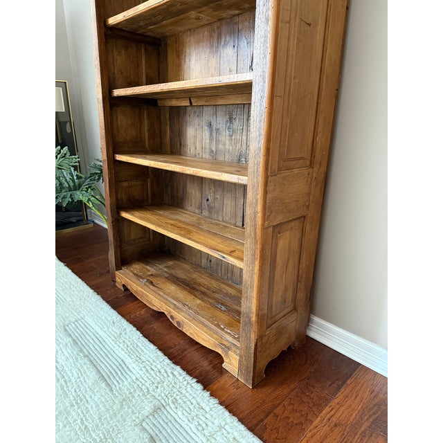 Vintage Rustic Solid Reclaimed Wood Farmhouse Bookcase For Sale In Houston - Image 6 of 11