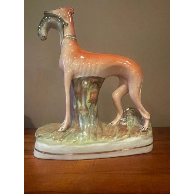 English Pair 19th Century Early English Staffordshire Wippets For Sale - Image 3 of 7