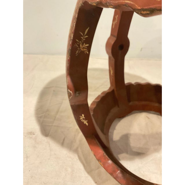 1950s 1950s Hand Painted Asian Garden Table / Side Table For Sale - Image 5 of 9