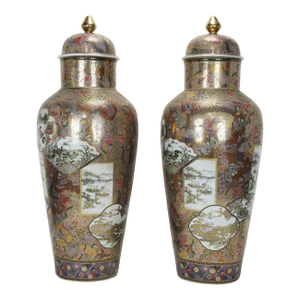 A Pair of Late 19th Century Japanese Satsuma Vases