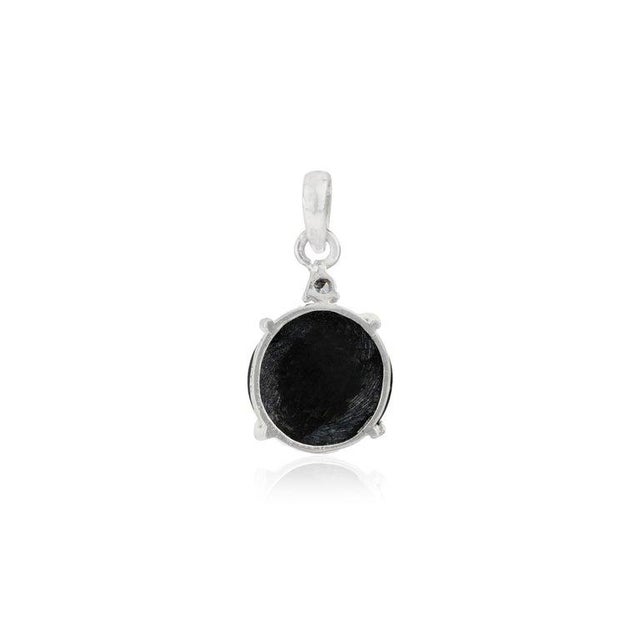 Contemporary 11.55 Ct Black Star & Zircon Dainty Drop Pendant in 925 Silver For Sale - Image 3 of 12