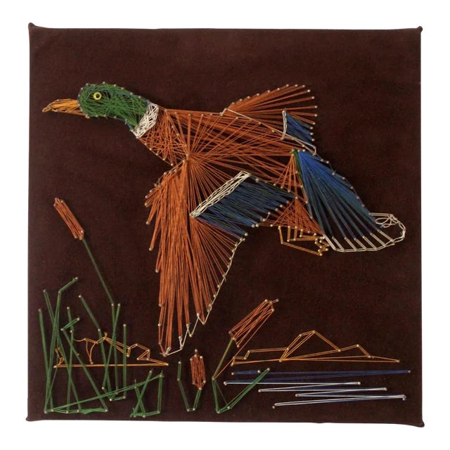 Vintage Mallard Duck String Art Wall Decor For Sale