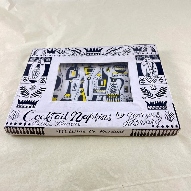 George Briard Cocktail Napkins -Twixt the Nip & the Lib, S/8 Boxed For Sale - Image 10 of 12