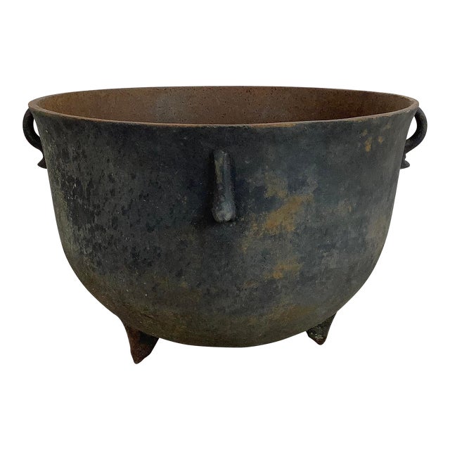 Antique Cast Iron Cauldron, Urn, Planter, or Pot Chairish