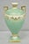 Antique Nippon Porcelain Hand Painted Windmill Scene Green Small Bolted Vase (B) For Sale - Image 10 of 15