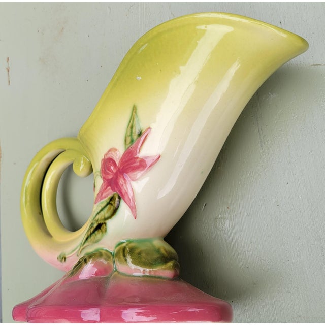 Mid-Century Modern Mid-Century Hull Pottery Cornucopia Vase For Sale - Image 3 of 8