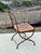 Vintage Drexel Heritage Bronze Wrought Iron, Wood, Woven Cane Set of Four Arm Chairs For Sale - Image 10 of 14