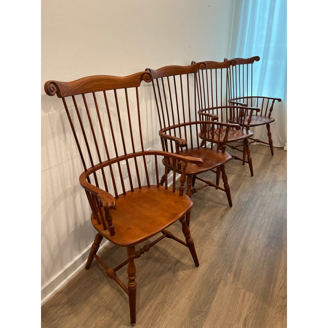 American Lexington Bob Timberlake Cherry Queen Anne Dining Table Set For Sale - Image 3 of 14