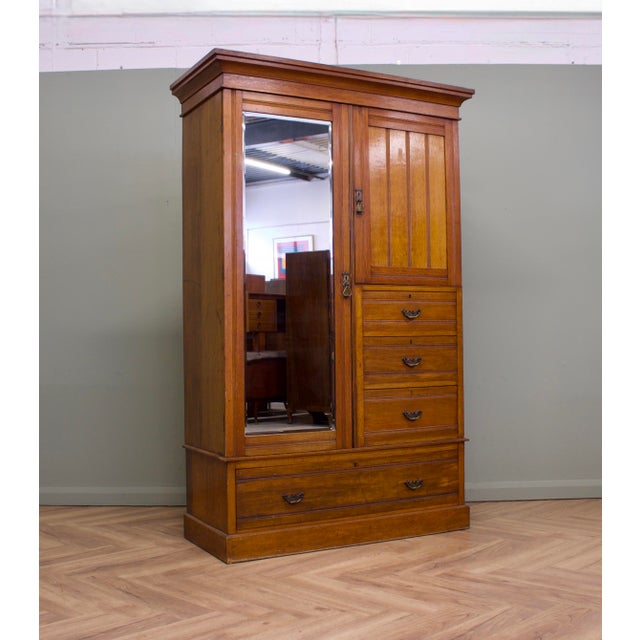 Antique Victorian Mahogany Compactum Combination Wardrobe, 1890s For Sale - Image 3 of 14
