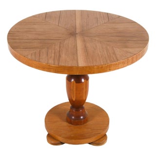 1930s Swedish Art Deco Walnut Center Table For Sale