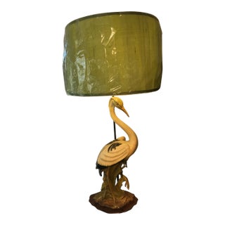 Large Mid-Century Colorful Crane Lamp For Sale