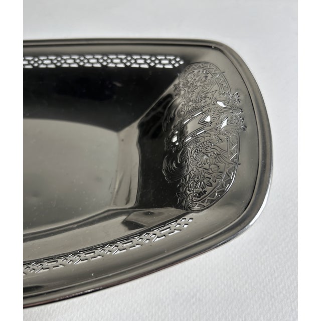 Reticulated Silver Plate Serving Bowl, C. 1940 For Sale - Image 11 of 16