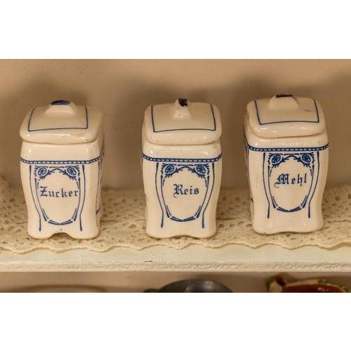 Vintage German Miniature Dollhouse Kitchen Interior with Accessories, 1930s For Sale - Image 15 of 18