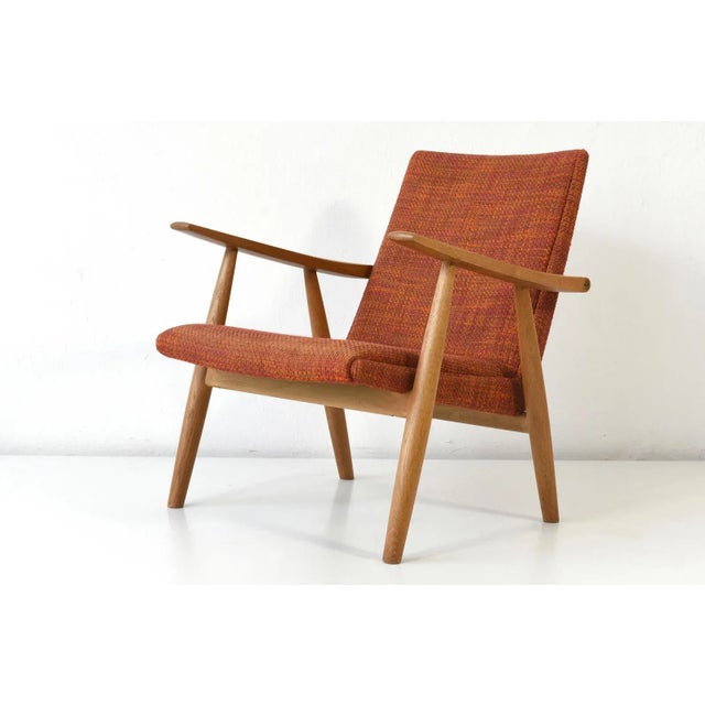 Brown GE 260 Easy Chair by Hans J. Wegner for Getama, 1950s For Sale - Image 8 of 8