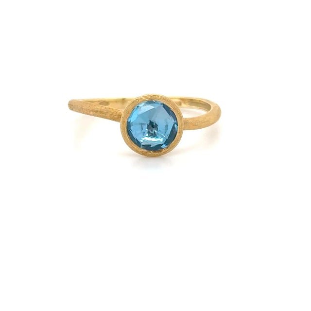 Contemporary Marco Bicego, 18k Yellow Gold and Blue Topaz Jaipur Ring For Sale - Image 3 of 8