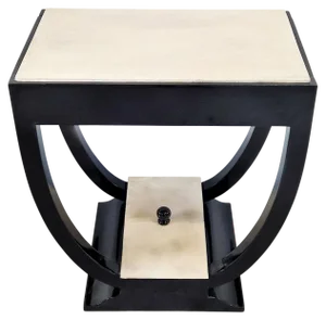 Bifacceral Support Table with Two Side Drawers, 1980s