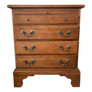 1990s Vintage Keller Furniture Chestnut Creek Collection Solid Oak Nightstand For Sale