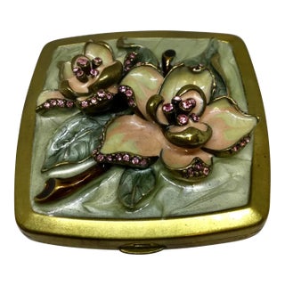 Vintage Compact Mirror Italian Maker Argento For Sale