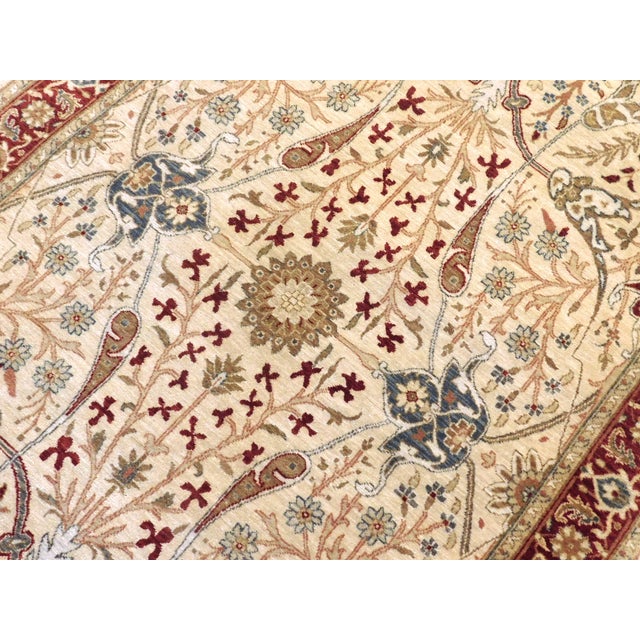Beige Hand Knotted Indian Runner Rug - 3′3″ × 11'9" For Sale - Image 8 of 18