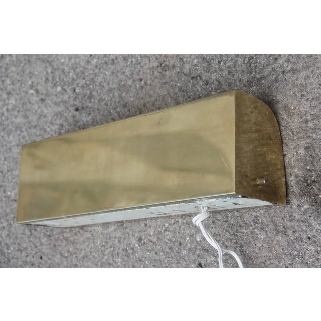 Mid-Century Modern Mid-Century Modern Brass and Acrylic Glass Sconce, 1950s For Sale - Image 3 of 6