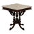 Victorian Eastlake Antique Marble Top Walnut Parlor Table For Sale
