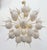 Italian sputnik chandelier with 30 Murano glass globes and solid brass spikes mounted on brass frame in unlacquered...