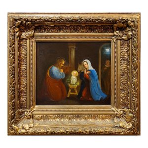 18th Century Italian School Nativity Scene - Oil Painting
