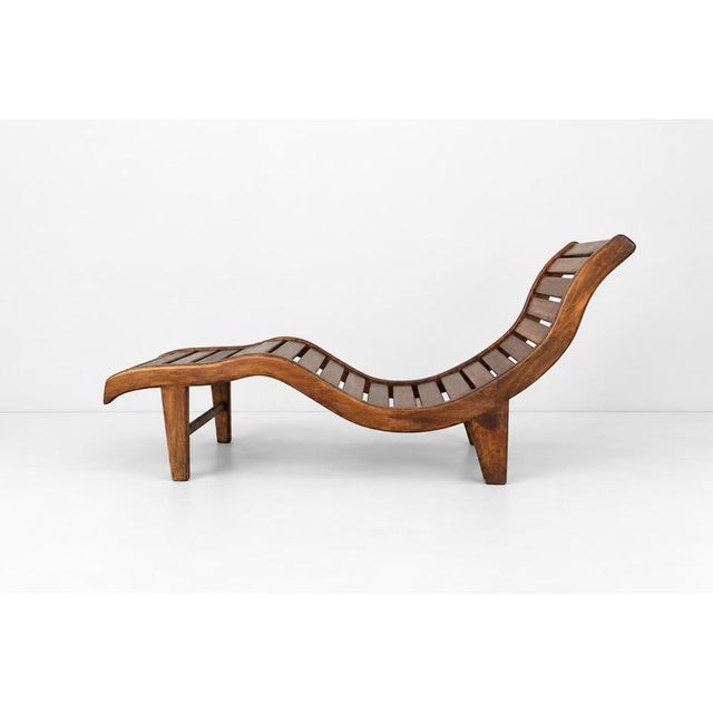 Brown Italian Modern Sculptural Chaise Longue, 1960s For Sale - Image 8 of 10