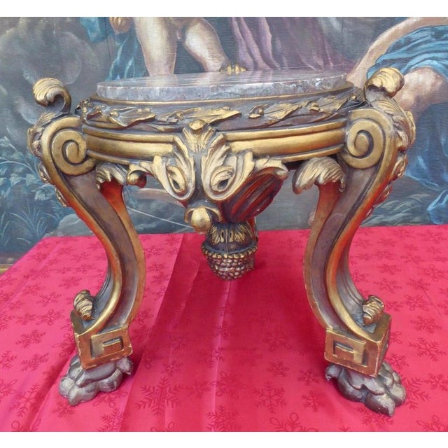 Antique Gilt Gesso Plant Stand from George Hilton & Sons, 1880 For Sale - Image 6 of 16