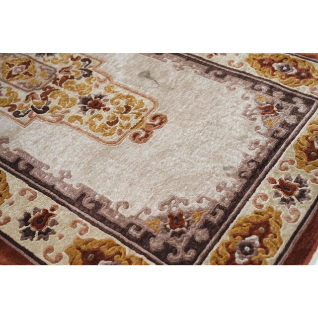 1950s Vintage Chinese Silk Rug 2'3'' X 4'7'' For Sale - Image 5 of 9