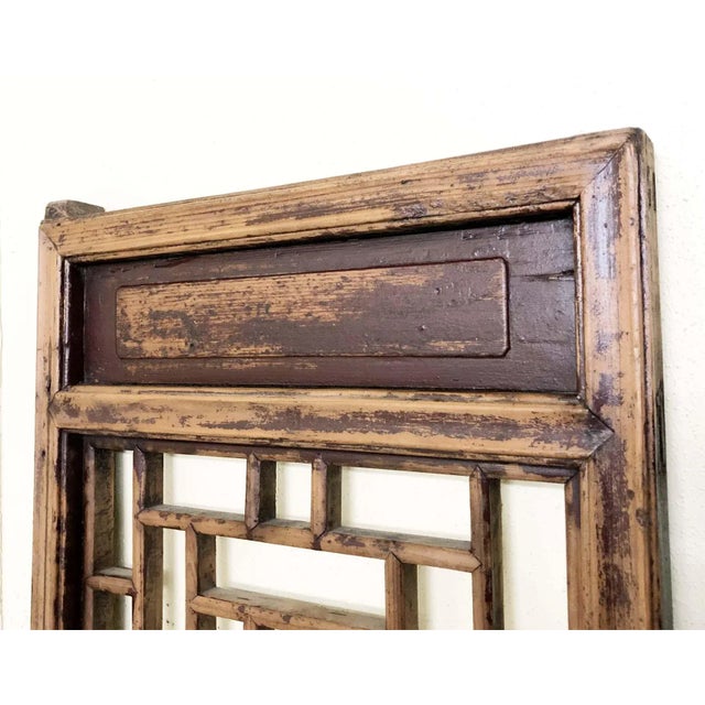 Brown Early 19th Century Antique Chinese Screen Panels - a Pair For Sale - Image 8 of 13