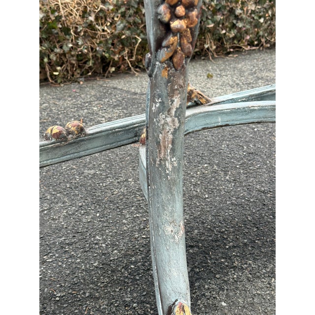 1990s Ornately Carved Hand Painted Parcel Gilt Console / Hall Table For Sale - Image 5 of 12