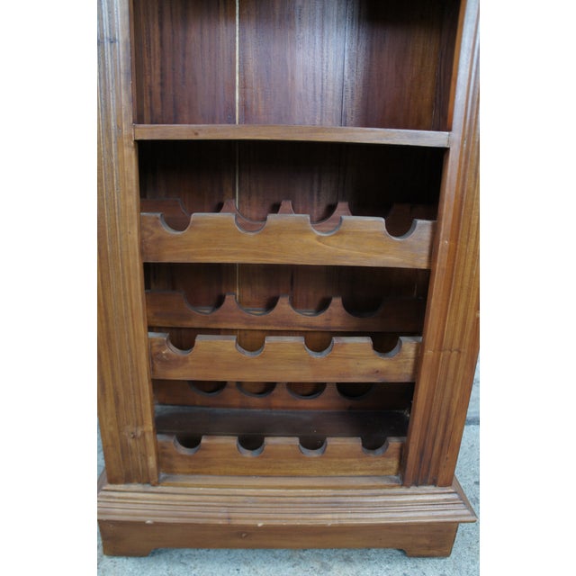 Traditional Mahogany 12 Bottle Wine Rack Holder Bar Cabinet Storage Stand For Sale - Image 6 of 12