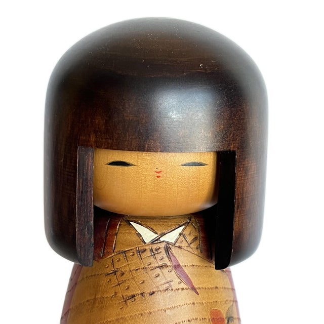Wood Vintage Sosaku Kokeshi Wood Doll For Sale - Image 7 of 12