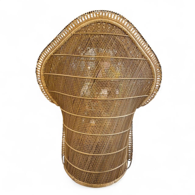 Peacock Rattan Lounge Chairs, 1970s, Set of 2 For Sale - Image 4 of 10