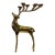 Vintage Brass Stag Deer 10 Tea Light Candelabra For Sale