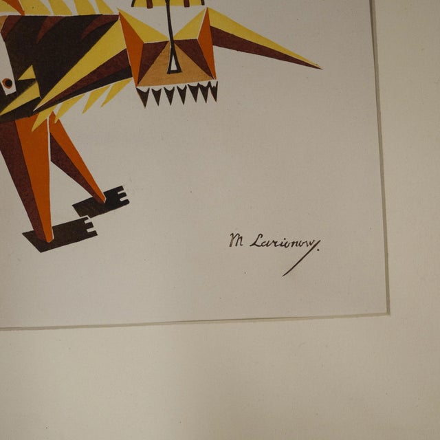 Paper Lithograph Cyle of the Cricket for the Ballet Natural Stories attributed to Mikhail Larionov, 1916 For Sale - Image 7 of 8