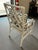 Late 20th Century Late 20th Century Painted Bamboo Chair With Nautical Cushion and Lumbar Pillow For Sale - Image 5 of 11