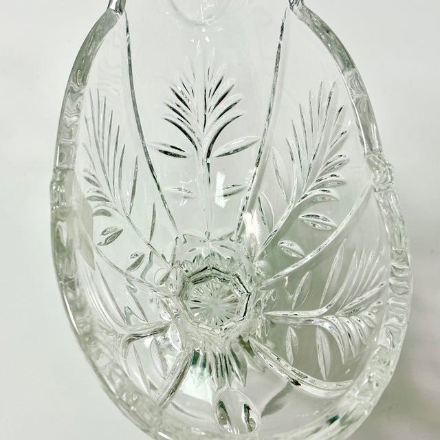 1980s Vintage Hollywood Regency Chippendale Slovakia Cut Crystal Gravy Boats - A Pair. For Sale - Image 14 of 17
