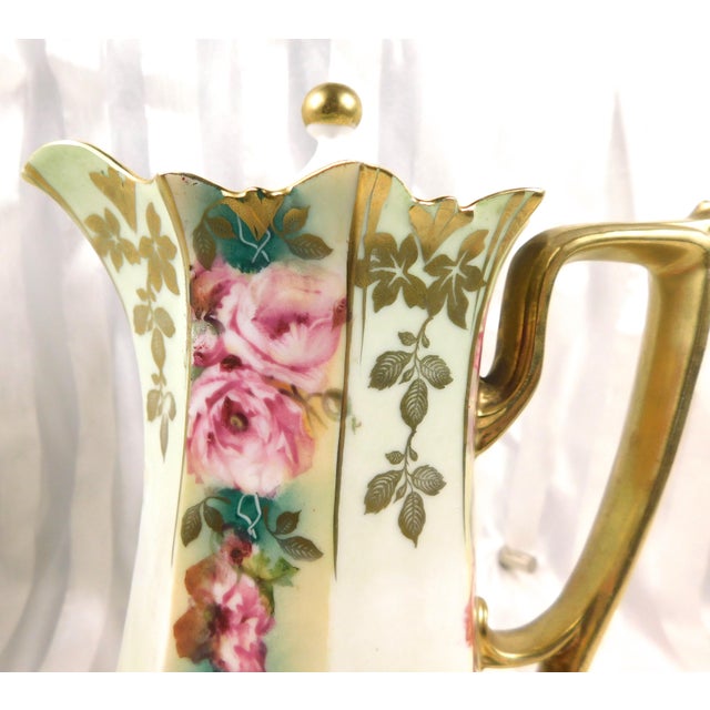 Late 18th Century Reinhold Schlegelmilch Rs Prussia Chocolate Pot and Cup Set - Set of 8 For Sale - Image 4 of 18