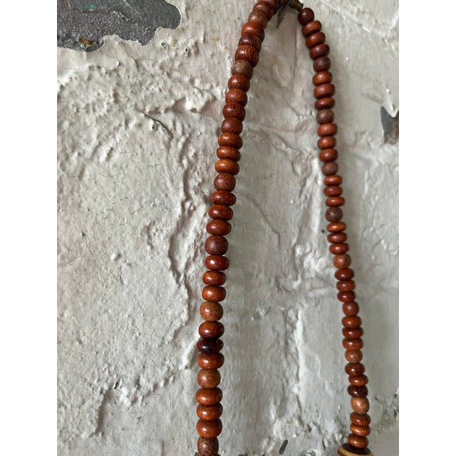 Mid-Century Modern 1970s Vintage Mid-Century Modern Chunky Wooden Boho Necklace For Sale - Image 3 of 8